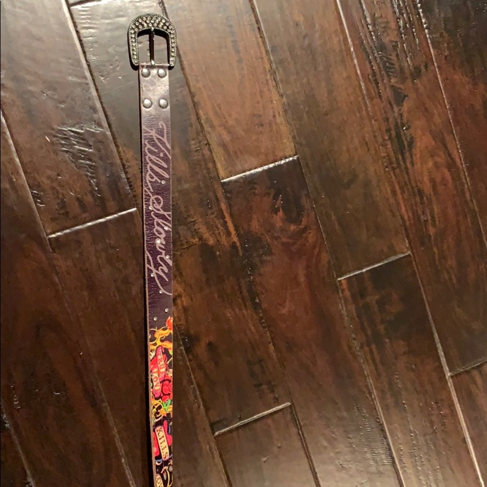 Ed hardy belt with rhinestones
